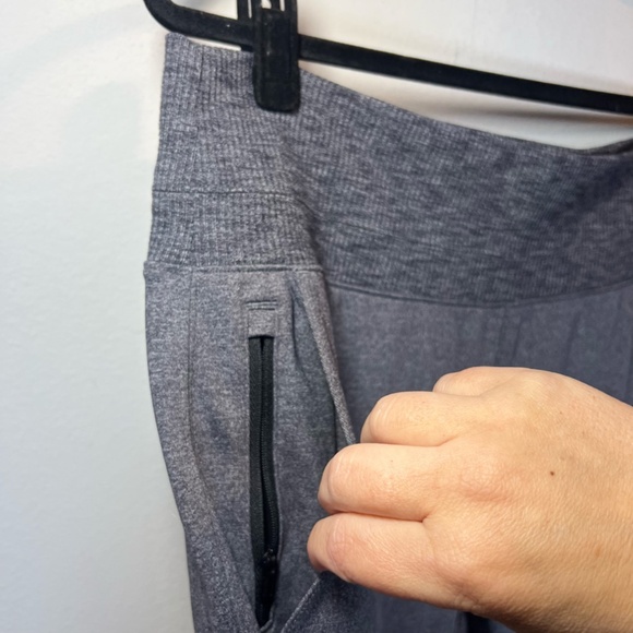 Athleta Womens Venice High Rise Jogger Pants Gray Heather Athletic Zip Pocket XL - Picture 4 of 14